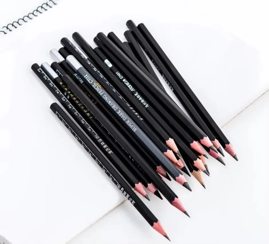 مجموعة رسم قلم فحم مجموعة كاملة من الطلاب مع أدوات الرسم لوازم فنية احترافية للمبتدئين رسم ضروري