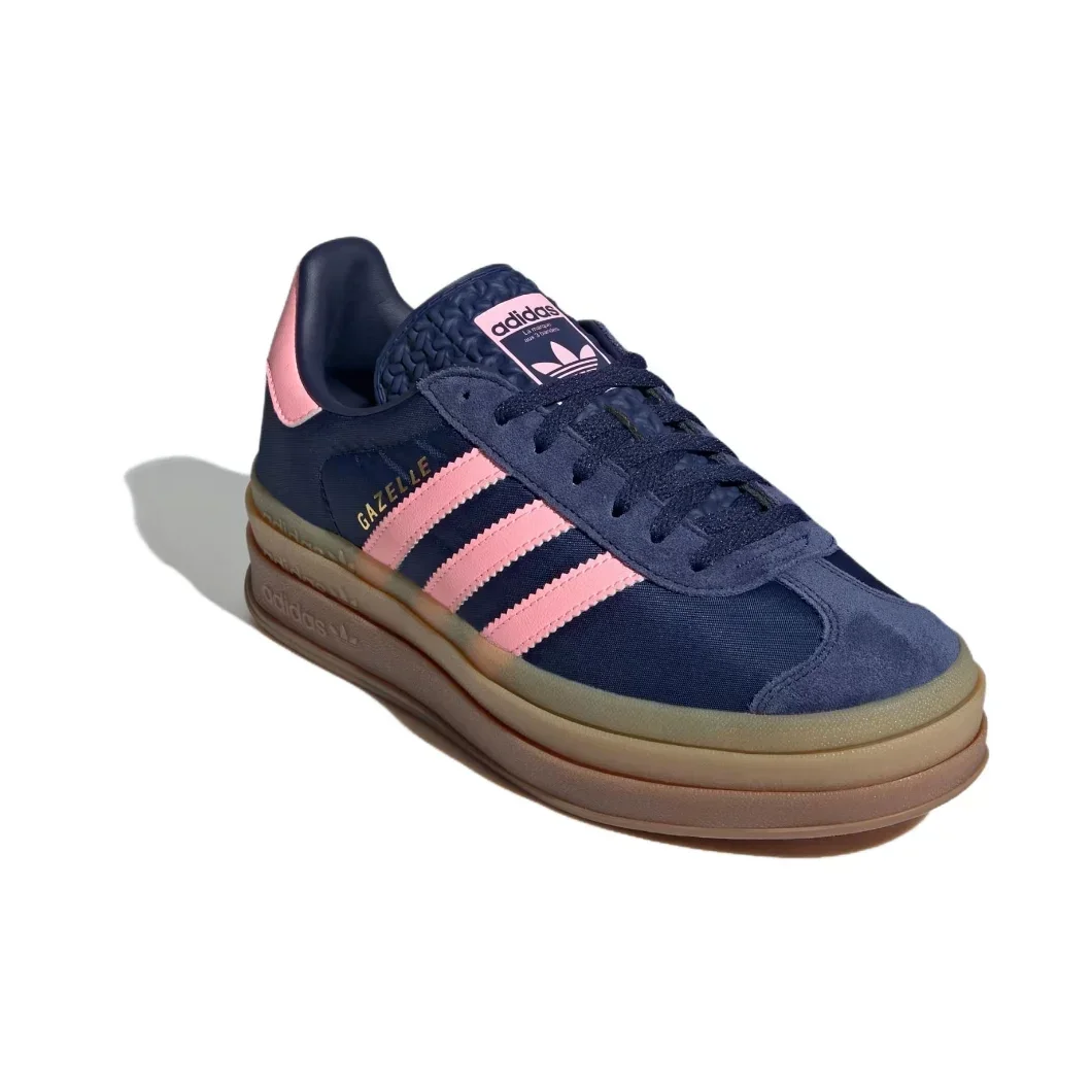 Adidas GAZELLE BOLD Scarpe da tavolo basse comode e versatili alla moda Scarpe casual da donna abbinate ai colori blu e rosa