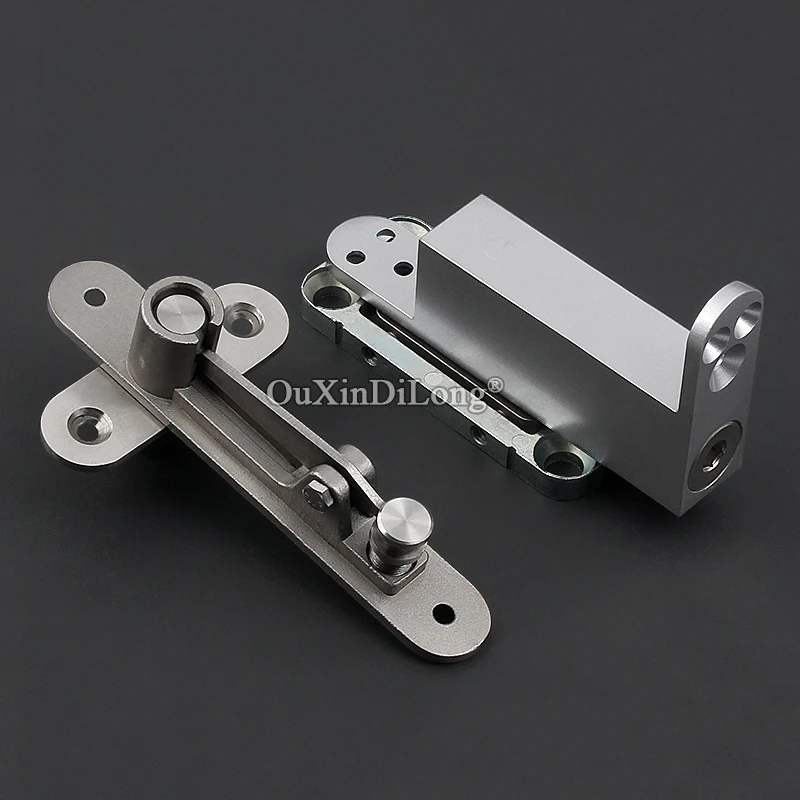 Brand New 1Set Metal Heavy Adjustable Door Hinges Buffer Soft Close Positioning Invisible Door Pivot Hinges Install Up and Down