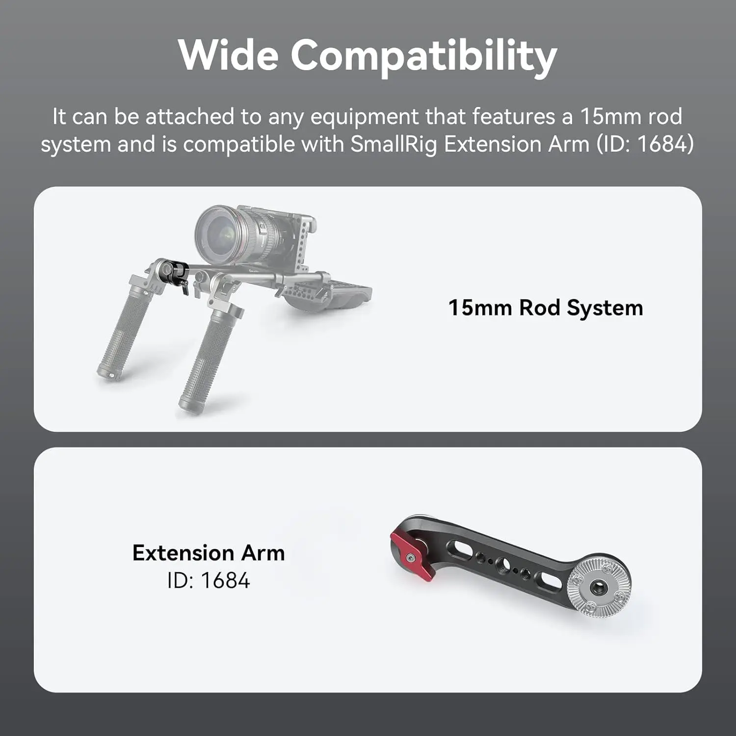 15mm Rod Clamp to Rosette Mount for ARRI Standard Rod Support System - 1686B