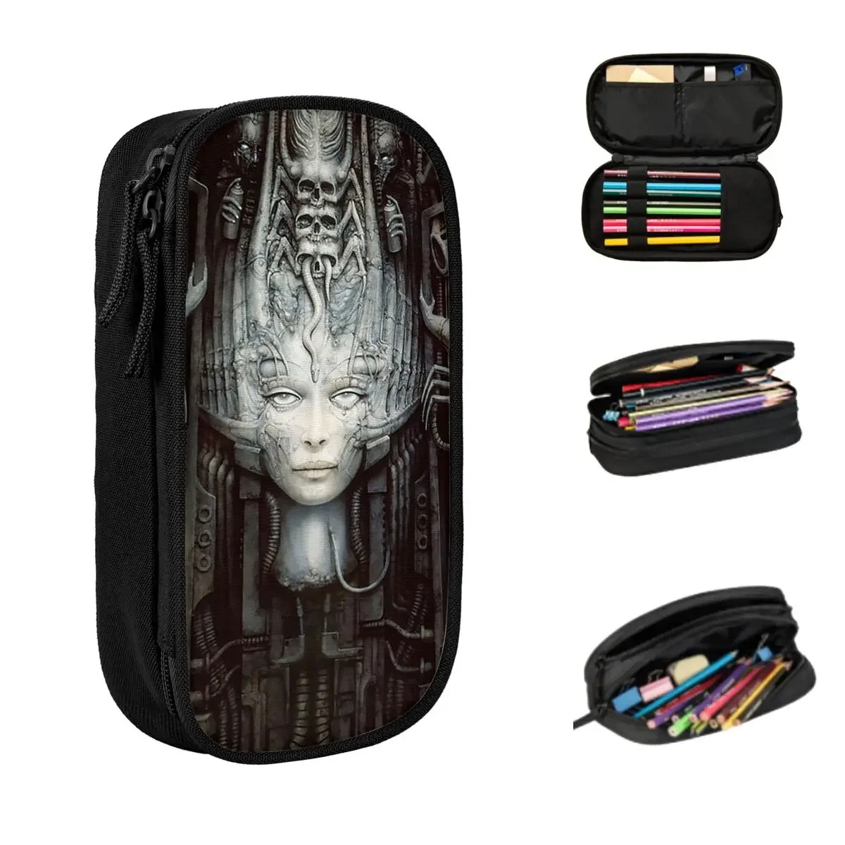 

Hr Giger - Li - Painting Pencil Cases Large Storage Pen Bags Pen Box Pencil Pouch For Boys Girls Students Stationery Office