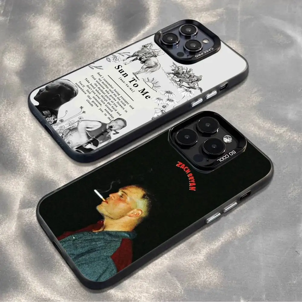 

Singer Z-Zach Bryan Phone Case For iPhone 16,15,14,13,12,11,Mini,Pro,MAX,plus,Black Matte Shockproof Cover