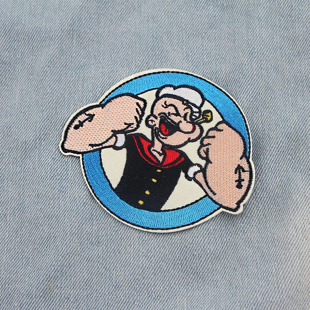 Cartoon Character Patch Embroidered Patches For Clothing Stickers Stripes Cartoon Patch Iron On Patches On Clothes Decor