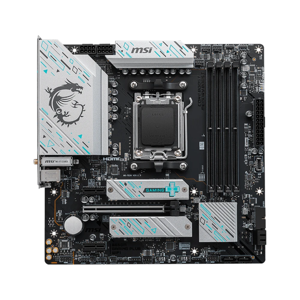 Imagem -04 - Msi B650m Gaming Plus Wifi Placa-mãe Am5 Soquete Suporte 7900x 7800x3d 7600 Cpu 4xddr5 7800mhz 256gb Hdmi M.2 Nvme Pcie 5.0