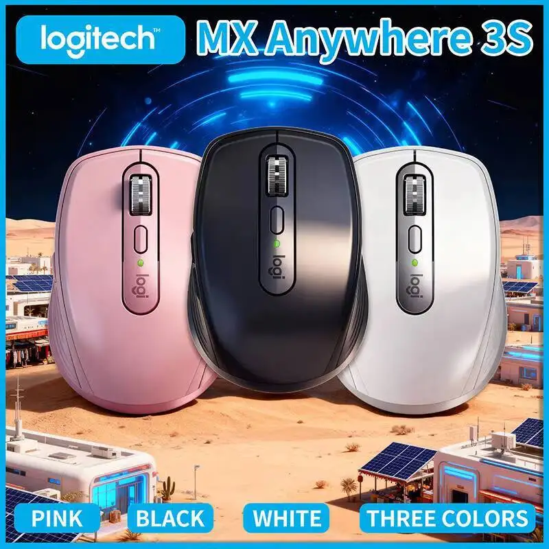 

Wireless MX Anywhere 3S - Darkfield 8K DPI, 3-Device Sync, Silent Click, Great for Daily Fitness Plan & Small Coach Office