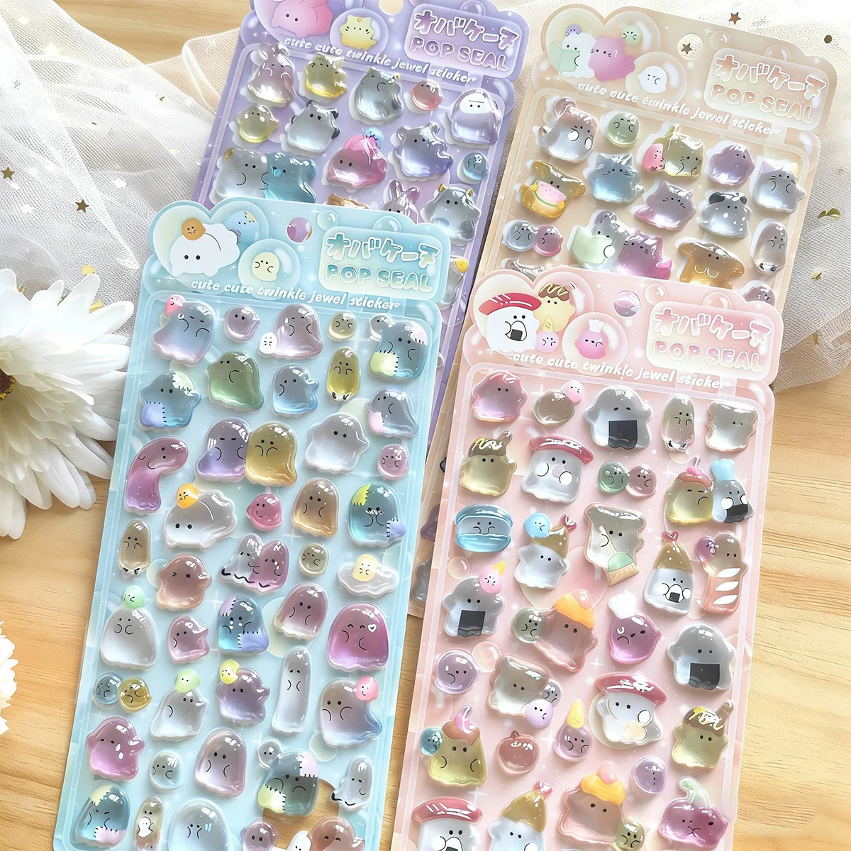 3D Sticker Embossed Crystal Sticker Cartoon DIY Educational Reward Sticker Phone Decoration Sticker Album Sticker