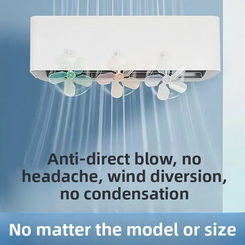 Air Conditioner Outlet Baffle Adjustable Wall Mount AC Deflector Cover Windmill Shaped Anti Direct Blow Baffle