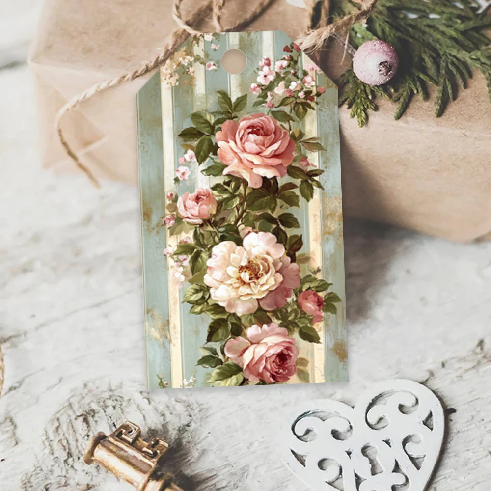 40 шт. пустые цветочные бирки, подвесные бирки, для подарков, свадеб, свадебных душ, дней рождения, открыток для сообщений, включает джутовый шпагат.