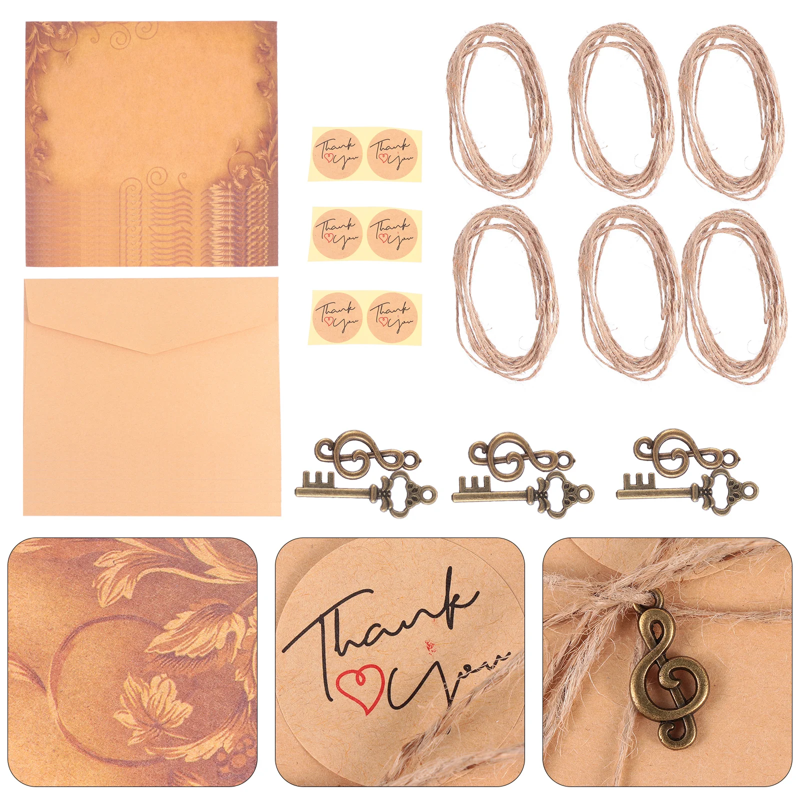 

Retro Letter Kraft Writing Envelopes Stationery Paper Vintage Stationery Blank DIY Writing Paper Calligraphy Notebook