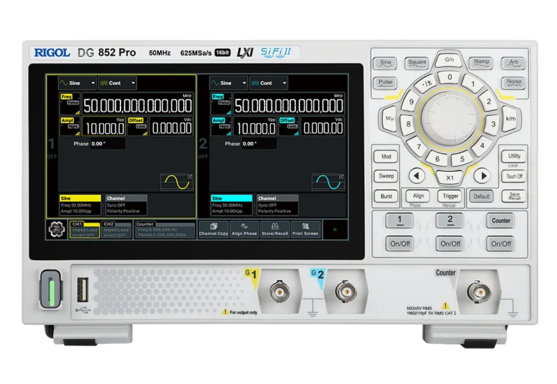 DG821 Pro/DG822 Pro/DG852 Pro- 25/25/50MHz 1/2/2 Channel 7