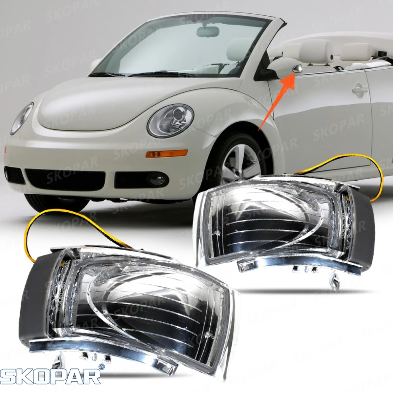 

For VW Beetle/Beetle Cabriolet 2002 2003 2004 2005 2006 2007 2008-2010 Wing Mirror Indicator Lamp Turn Signal Light 1C0949101E