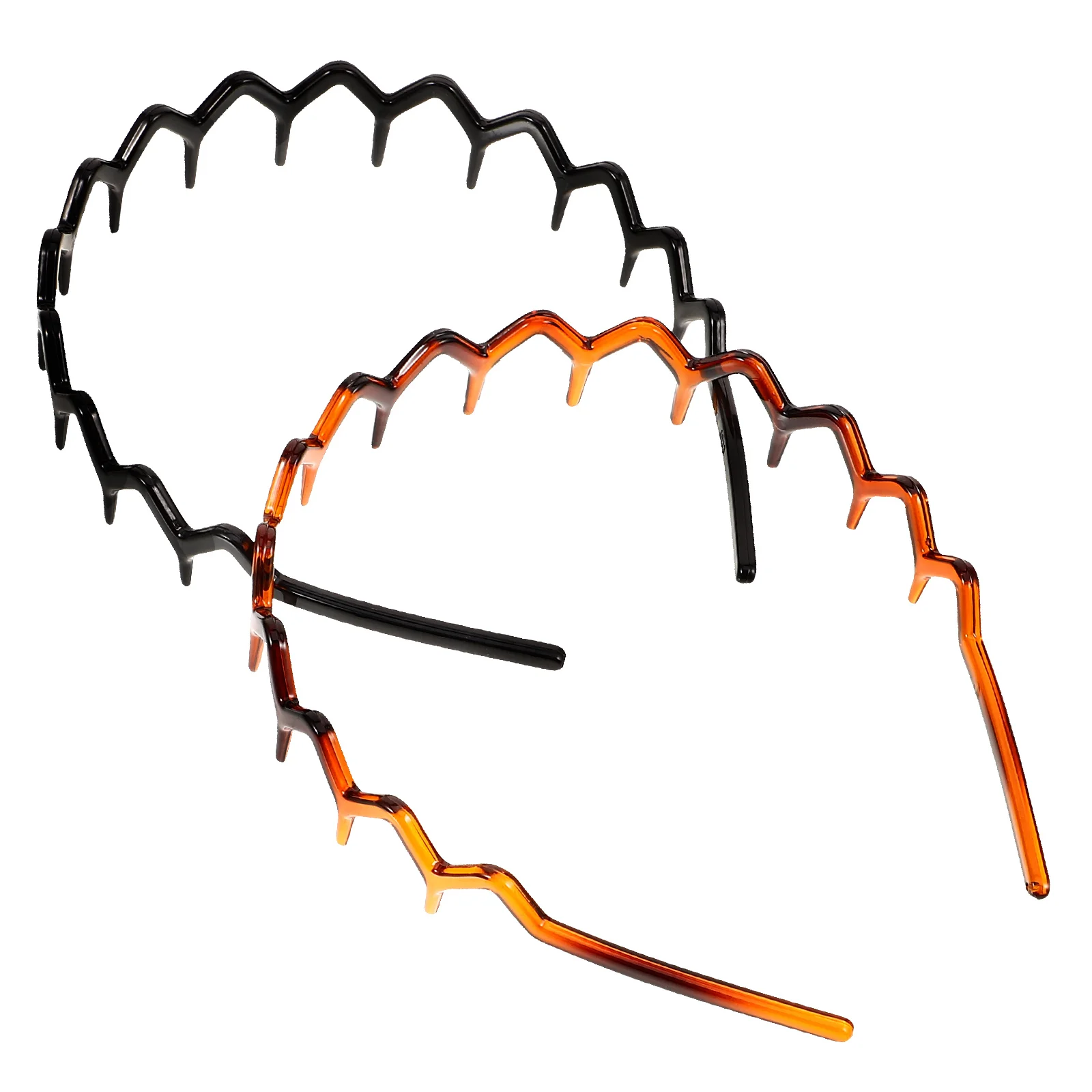 

2Pcs Plastic Tooth Hair Comb Headband Non Slip Wave Design Fashion Accessory for Women Everyday Wear Party