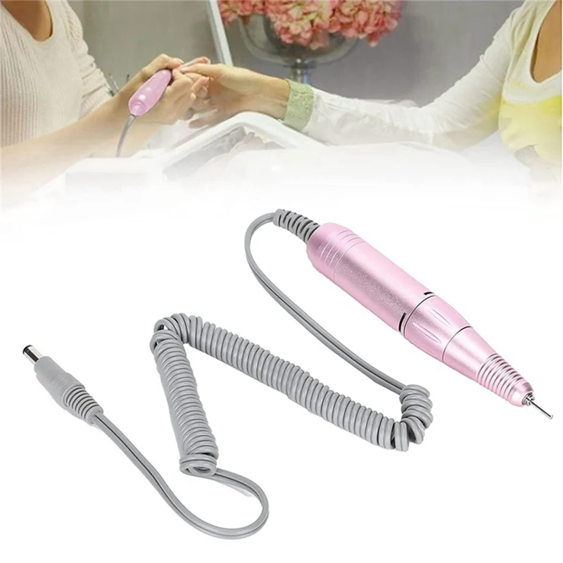 

Electric Nail Drill Handle 35000RPM Nail Arts Drill Hand File Polish Grind Machine Manicure Drill Accessory Pink