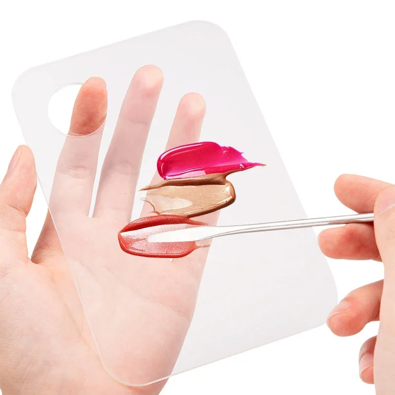 Espátula de aço inoxidável com duas pontas para maquiagem, bastão de mistura para creme de base, ferramenta cosmética para maquiagem, 1/5 peças