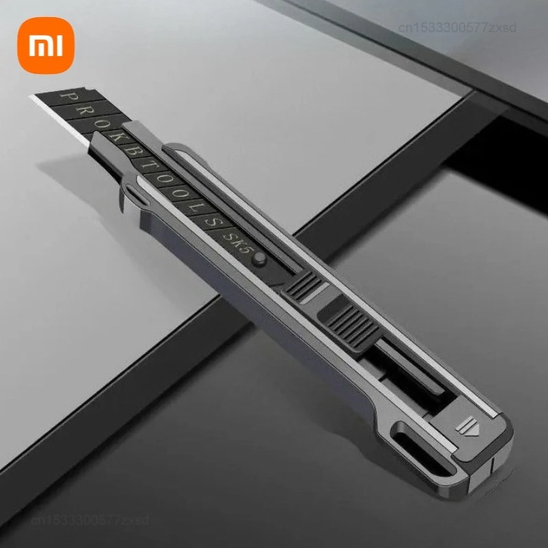 Xiaomi Baolian فائدة الة قطع الورق سكين المحمولة جيب صندوق القاطع ورق قابل للسحب 80 مللي متر شفرة معدنية لتقوم بها بنفسك أدوات سكين حاد