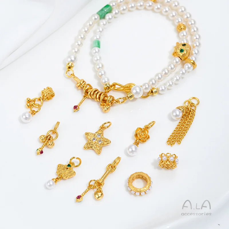 Vietnam Sand Gold Pearl Beads  - Jewelry Making Vietnam ulasan dan harga