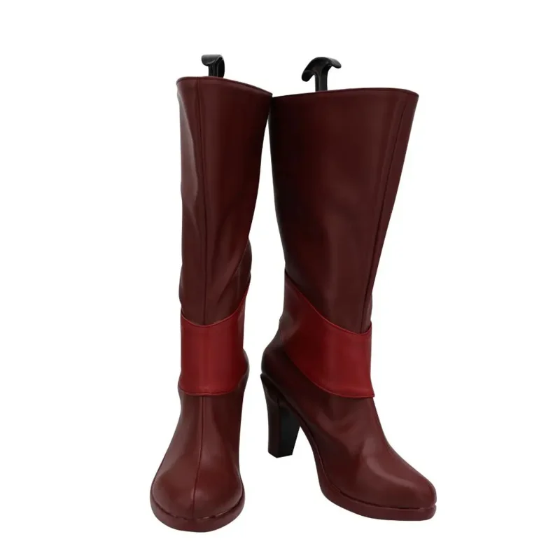 2025 Nuove Scarpe Cosplay per Donna Uomo Fantasia Cartoon Hotel Tacco Stivali Alastor in pelle Accessorio di Halloween RER23 RQR78