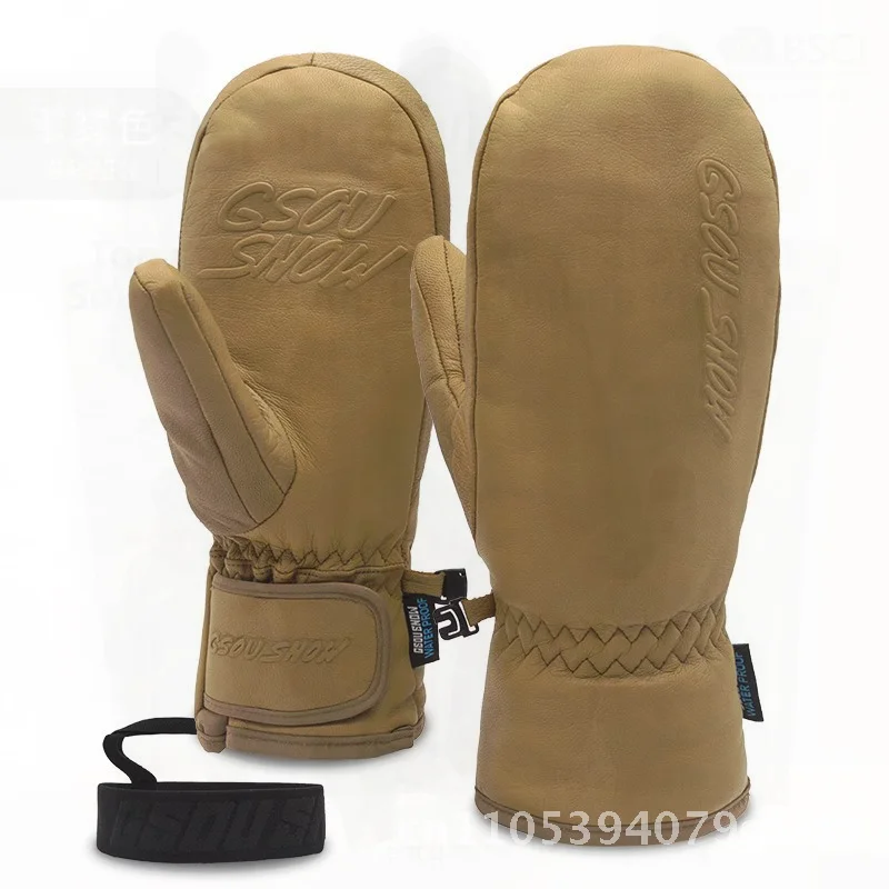 

Ski Gloves for Men And Women Non-slip Wear-resistant Waterproof Finger Warm Gloves Outdoor Riding Sports Single Double-board