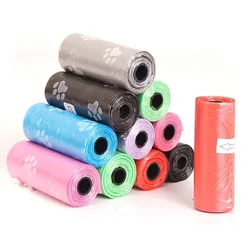 New Dog Poop Bag Outdoor Clean Pets Supplies Outdoor Cleaning Poop Bag for Dog 15Bags/Roll Refill Garbage Bag Pet Supplies