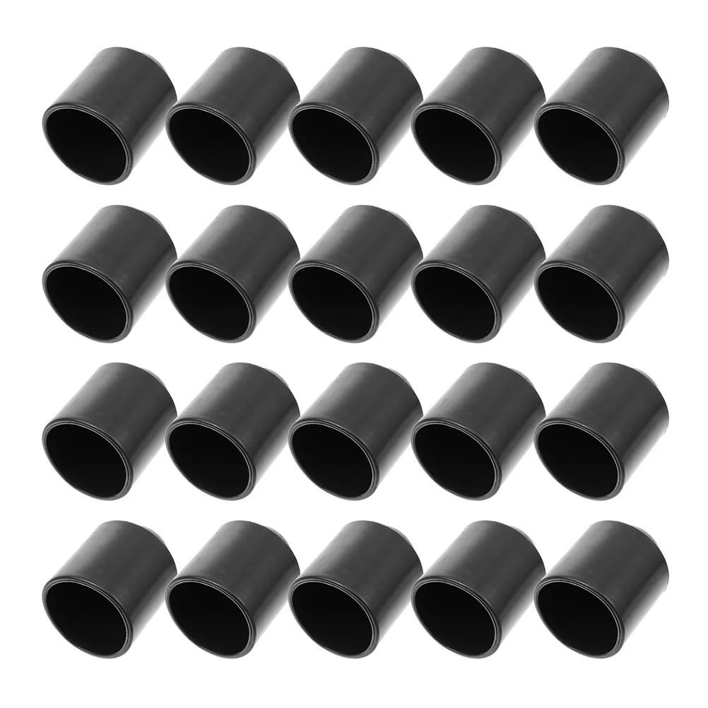 

50pcs Black Rubber Covers Billiards Cue End Protector Pool Cues Tip Protecting Parts Snooker Accessories Durable Wear Resistant