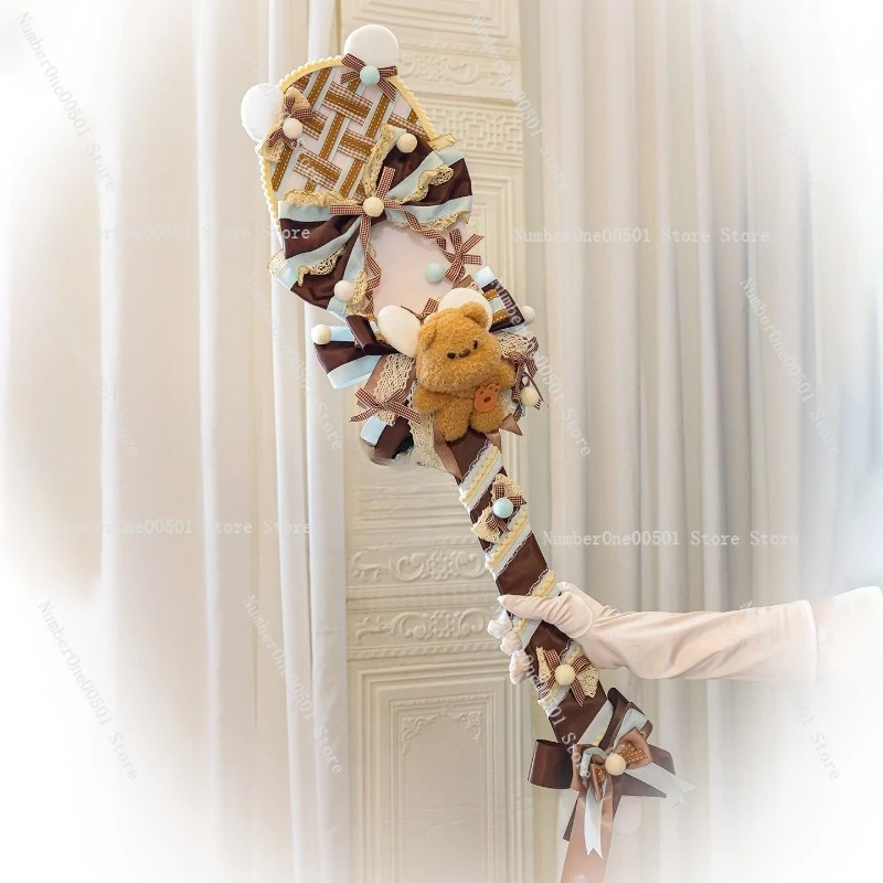 

Мятный шоколадный медведь ручной работы Лолита для фотосъемки на подиуме, большая опора, ложка