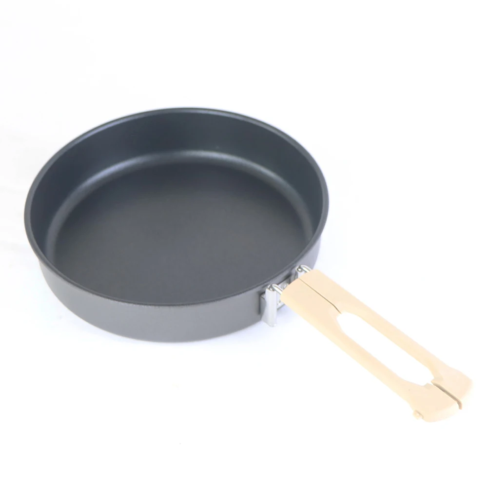 Camping Picnics About 170g Camping Cookware Foldable Outdoor Cookware Foldable Handle Anodized Aluminum Easy To Clean