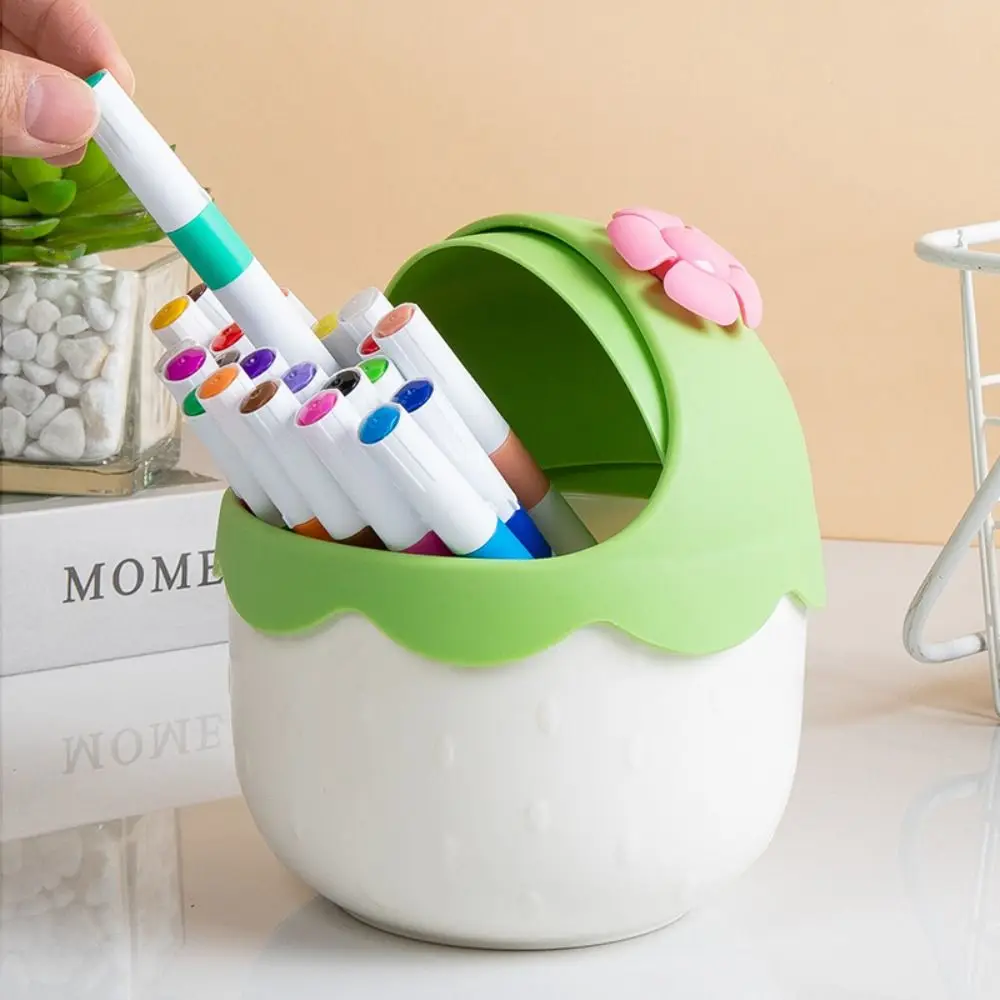 Trash Cans Desk Wastepaper Basket Waste Bin Cosmetics Holder Pen Holder Storage Box Desk Container Storage Organizer