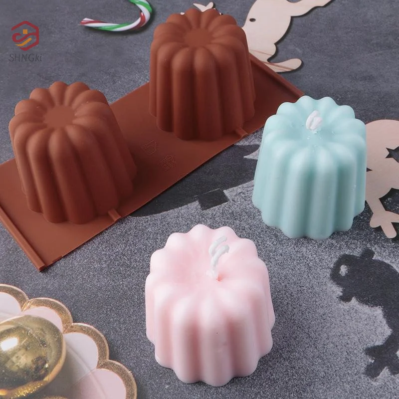 1Pcs Muffin Cupcake Baking Tray Bordelais Fluted Cake Pudding Mold 8/18 Holes Caneles Silicone Mold DIY Baking Kitchen Accessory