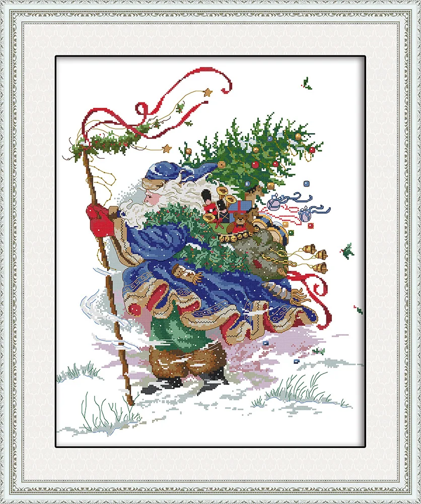 

Cross-stitch Complete Set Christmas Kit Stamped Printed Counted Unprinted Cloth DMC Needlework Home Decor