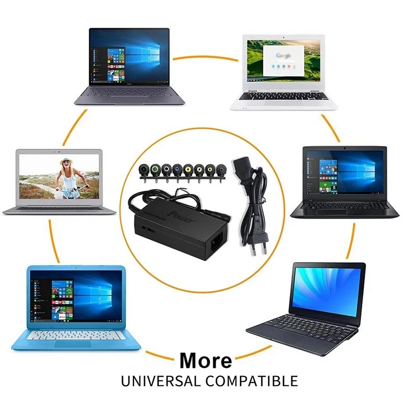 96W Universal PortableAC Laptop Power Adapter 12V 15V 16V 18V 19V 4.5A 20V 24VCharger For Dell Toshiba Hp Asus Acer Sony Lenovo