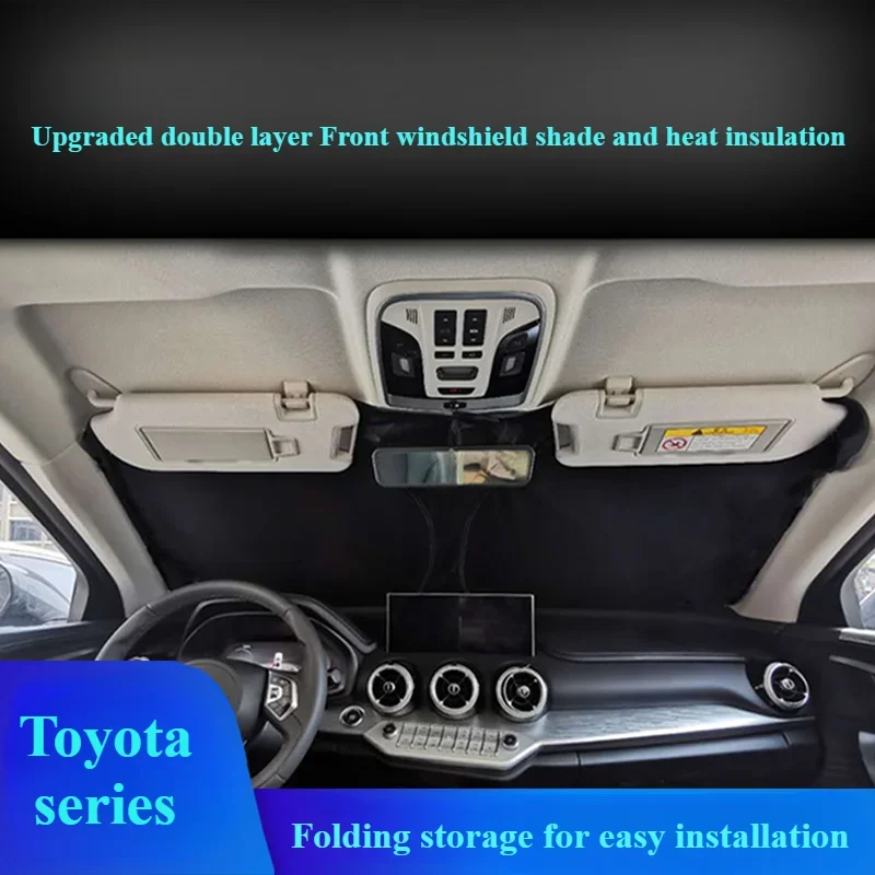 For Toyota IQ Asia Dragon Leiling ECHO INNOVA ISIS NOAH VOXY car dedicated front windshield sunscreen heat insulation shade