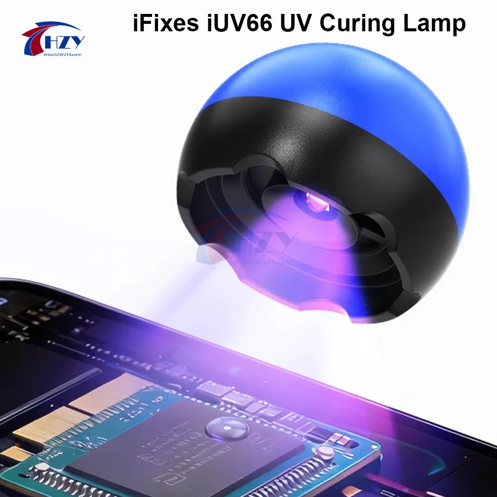

iFixes iUV66 UV Curing Lamp 6W Curing Light for Mobile Phone Tablet Motherboard Green Oil Shadowless Adhesive Curing Repair Tool