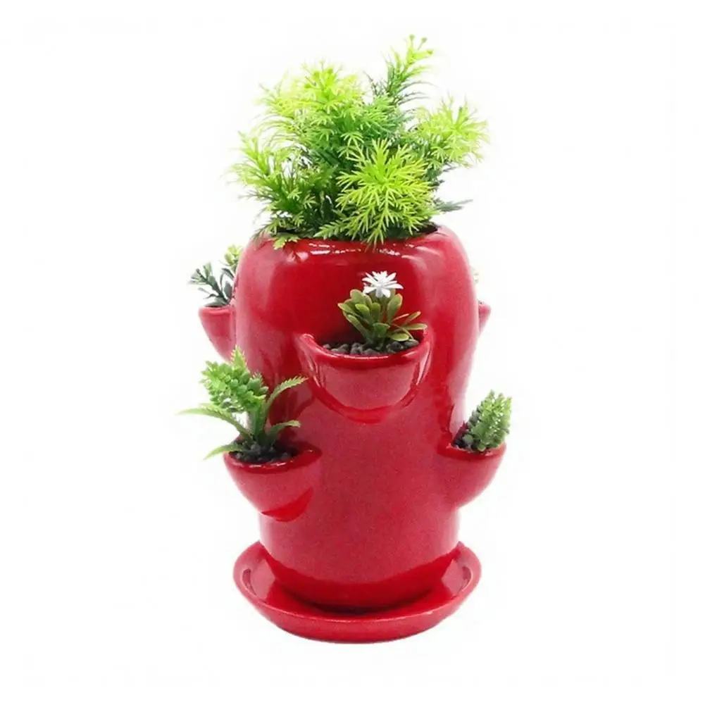 

Patio Vertical Planter Small Space Gardening Pot Decorative Vertical Container for Growing Strawberries Succulents Orchids