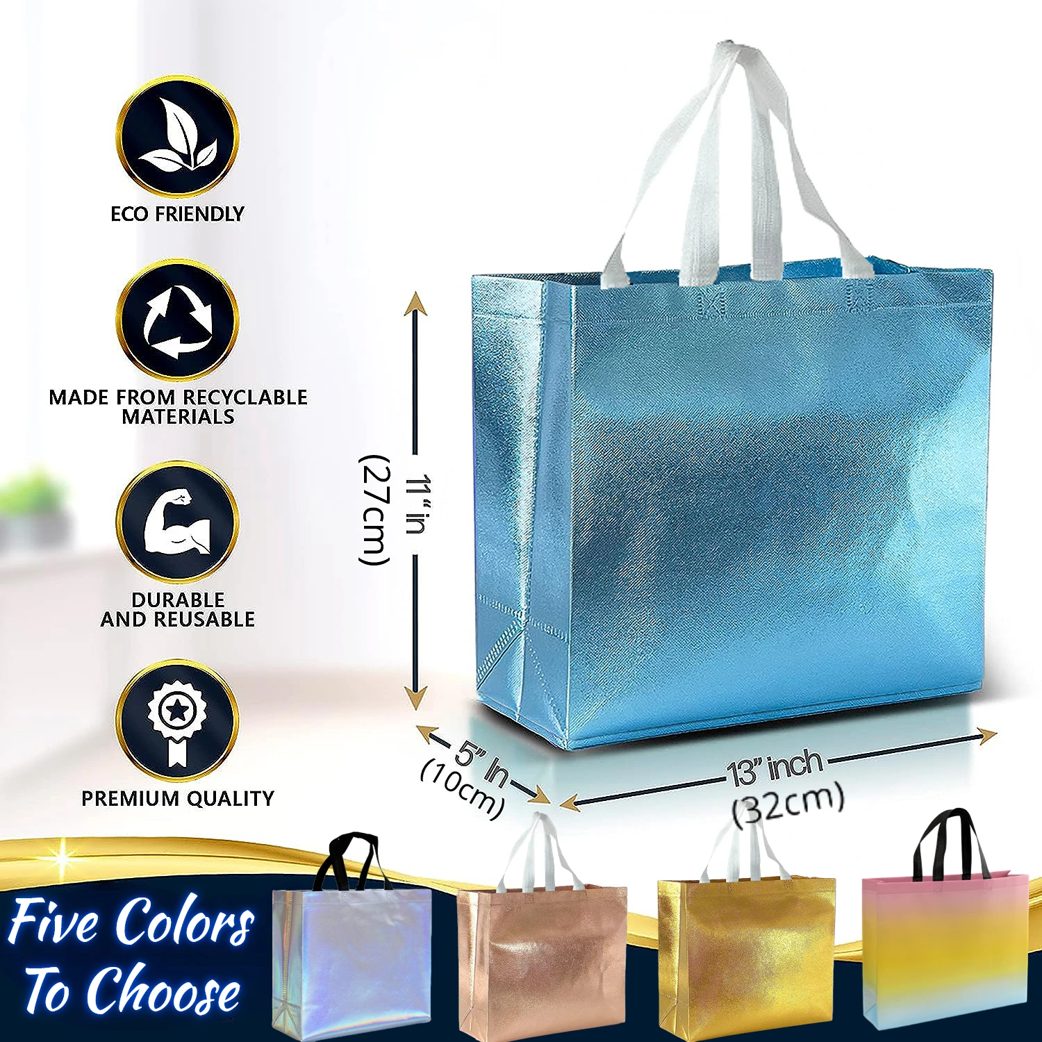 80-10pcs Reusable Gift Bags Wedding Gifts Bag for Guests Waterproof Non Woven Mysterious Package Birthday Party Xmas Present Bag