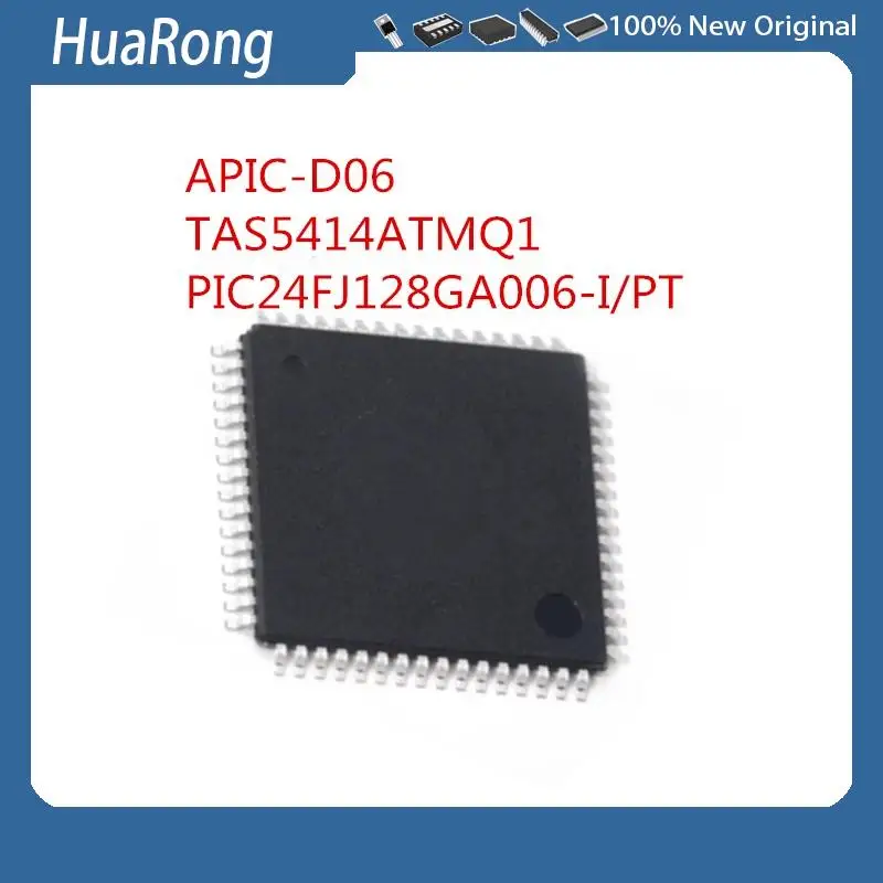 

5 шт./лот APIC-D06 TAS5414ATMQ1 PIC24FJ128GA006-I/PT QFP64