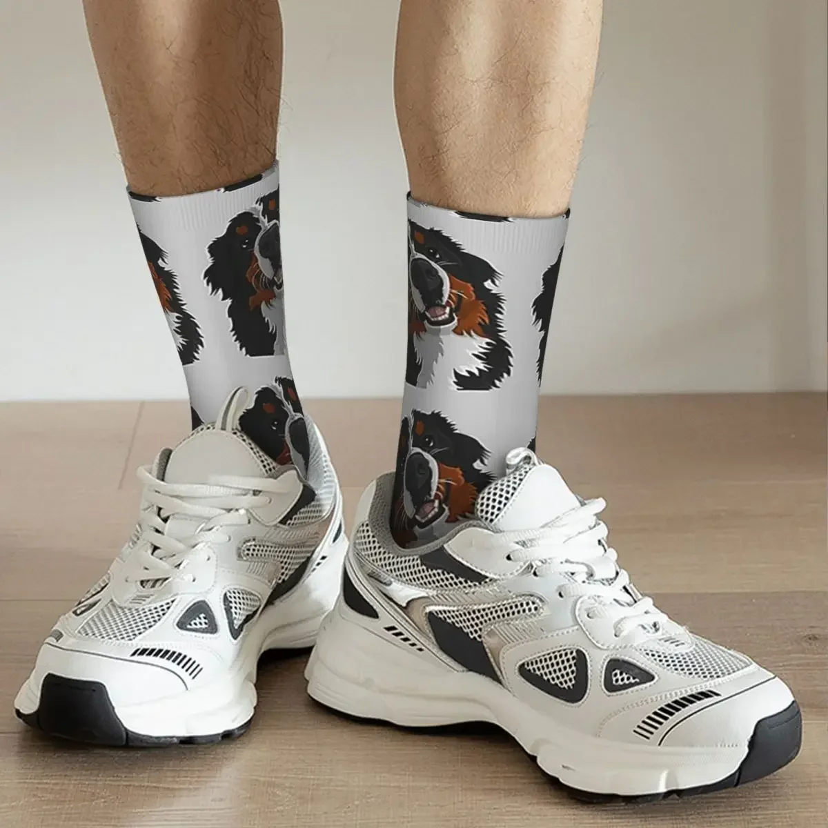 Chaussettes pour chien de montagne bernois Harajuku, bas super doux, chaussettes longues toutes saisons, accessoires pour hommes et femmes, cadeaux