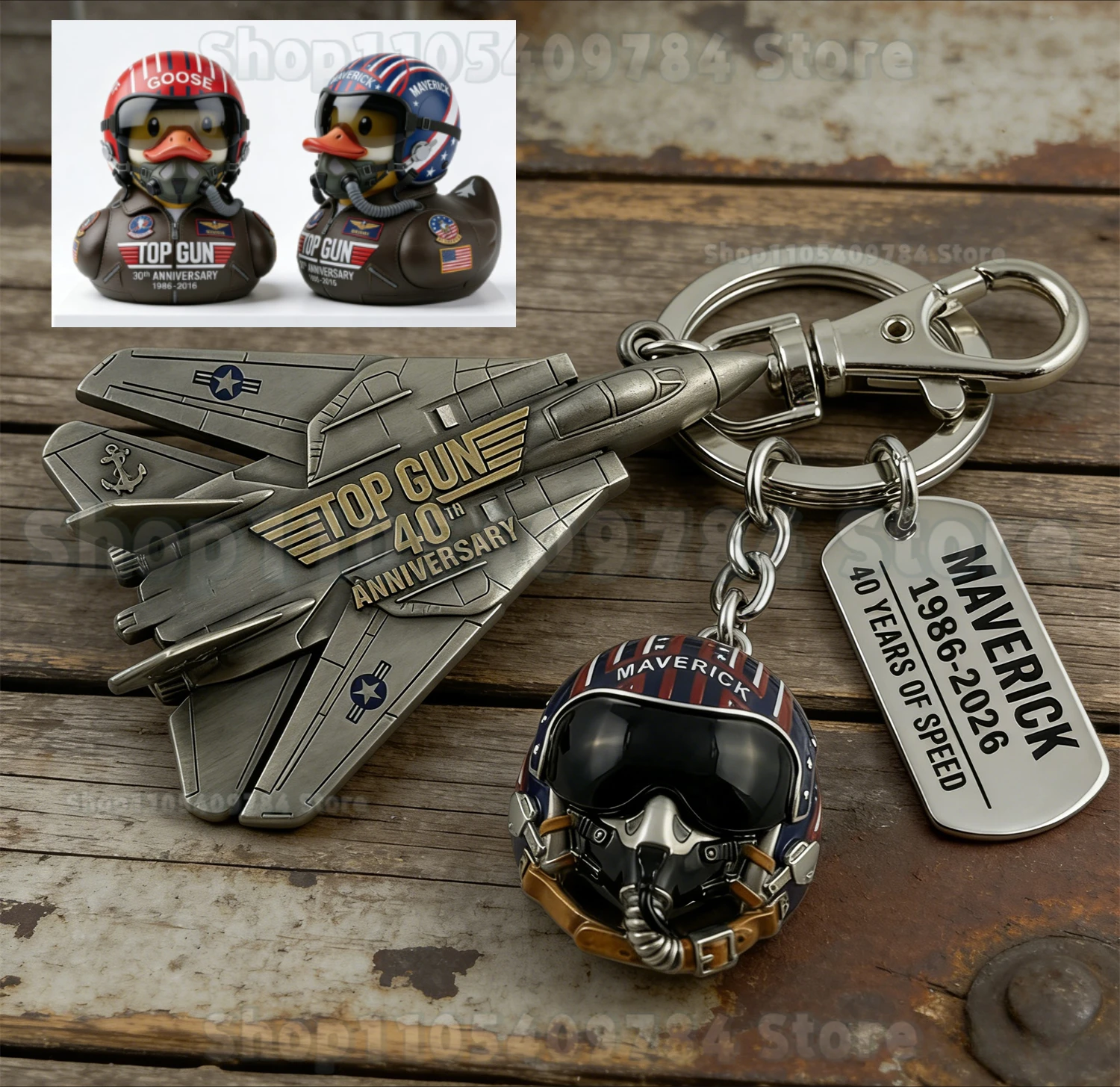 Top Gun 40th Anniversary Keychain & Duck ,Home Desktop Decorations Small Gift 2026 New 40th Anniversary Fan Exclusive Gift