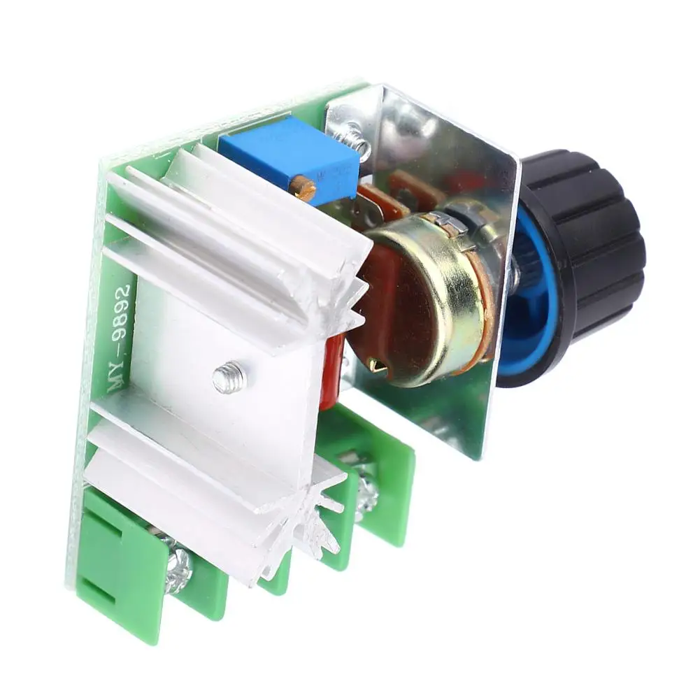 وحدة تحكم في سرعة محرك التيار المستمر وحدة التحكم في سرعة التيار المتردد PWM منظم جهد باهتة قابل للتعديل محرك 2000 وات مجموعة مكونة من قطعتين