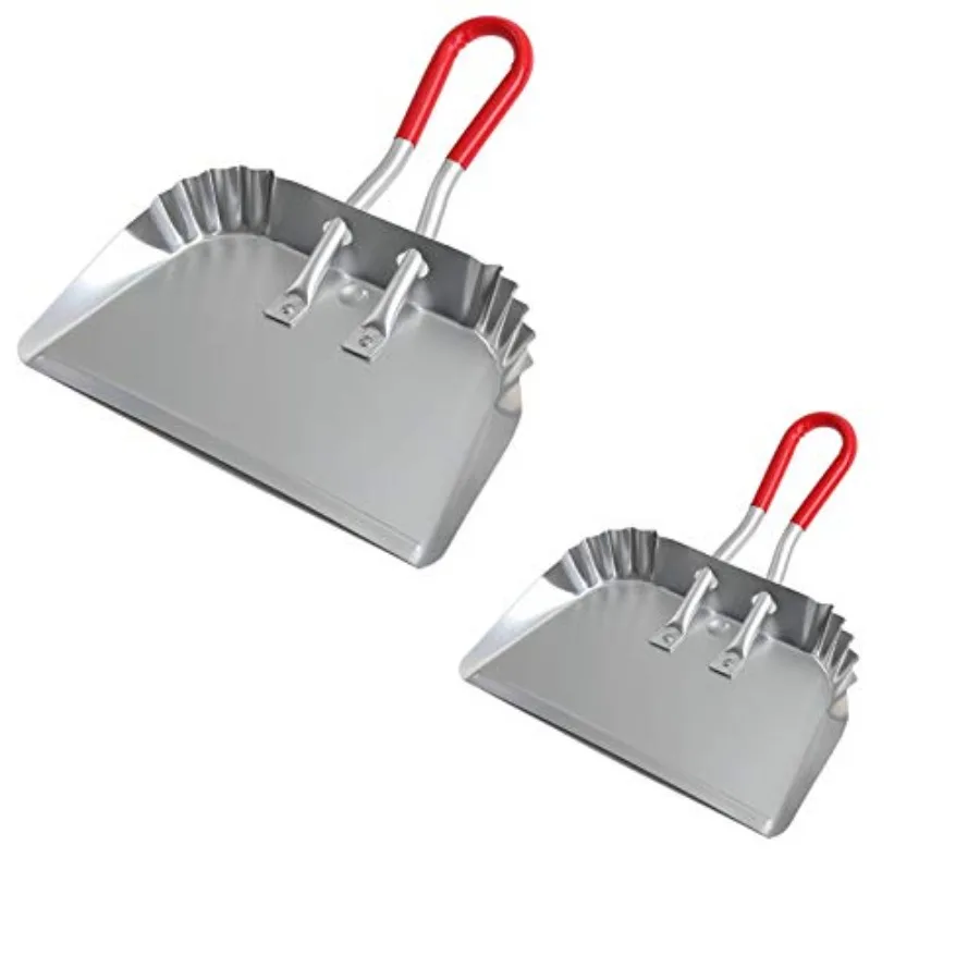 

Metal Dustpan 17" Aluminum Dust Pans Heavy Duty Does not Chip or Bend Sheet Metal Edge Flat Against Floor for Small Item Sweepi
