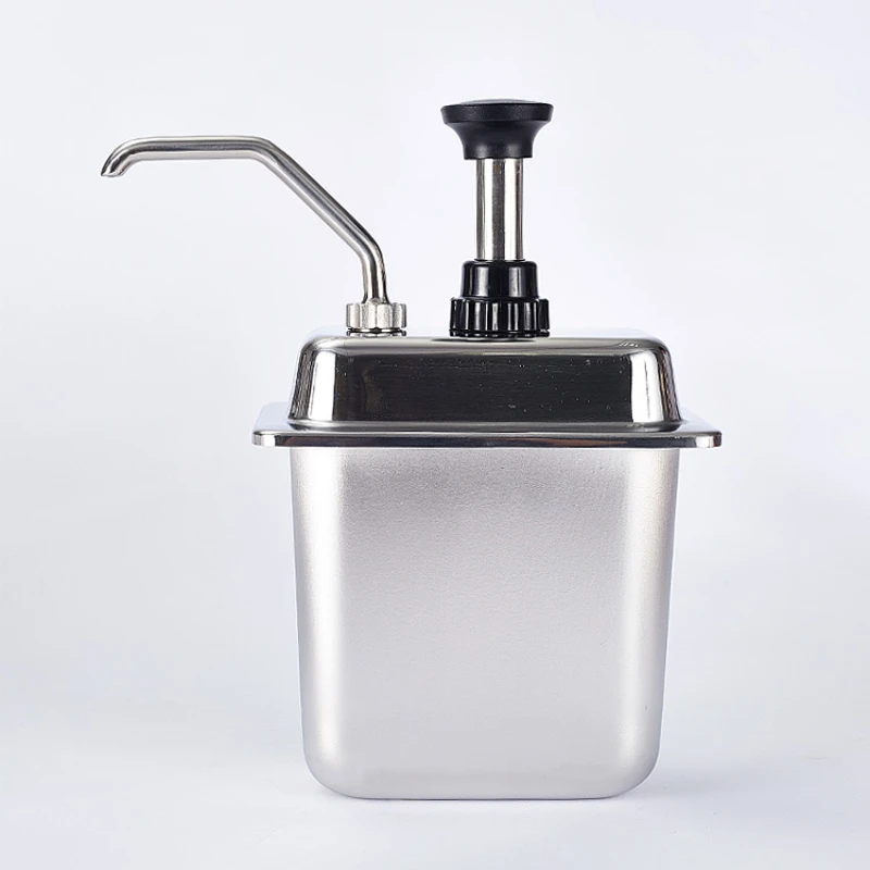 Syrup press bottle milk tea shop sugar press bottle sauce pump hand press kettle adjustable output