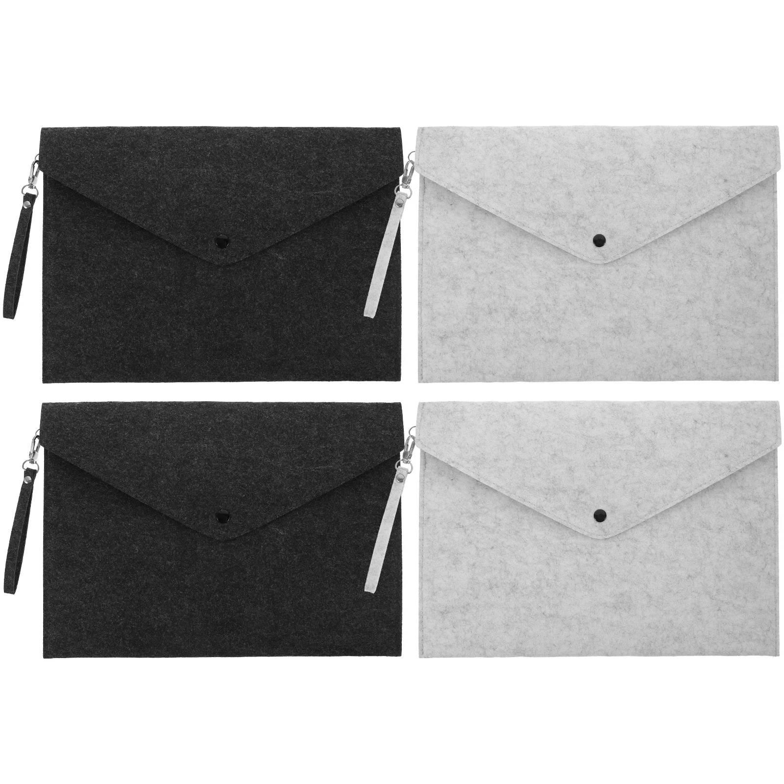 Official Documents Folder Briefcase Bag with Loop Portable Felt Holder Travel Foolscap