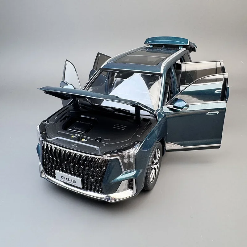 

Оригинал 1:18 для модели автомобиля GS8 2022, модель автомобиля из сплава GS8 второго поколения