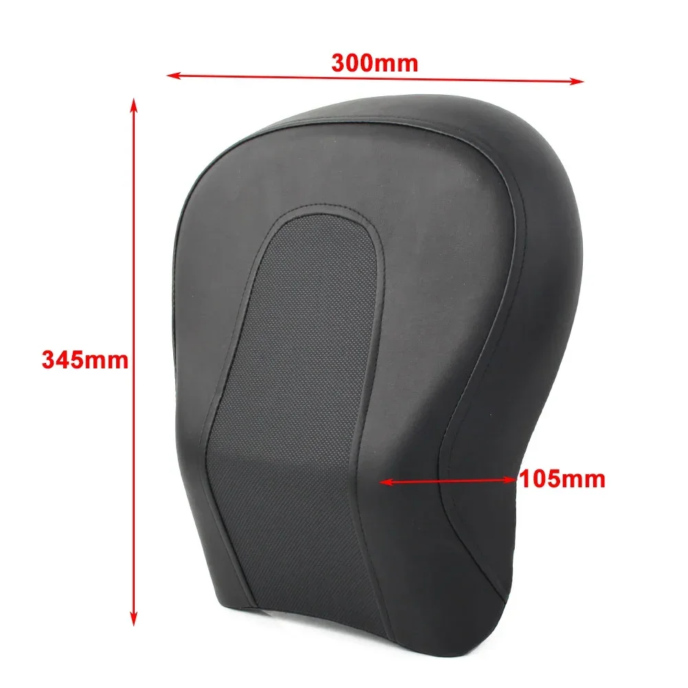 Motorcycle Rear Passenger Seat Pillion Black Leather For Harley Davidson FLSTF FatBoy 2008 2009 2010 2011 2012 2013 2014