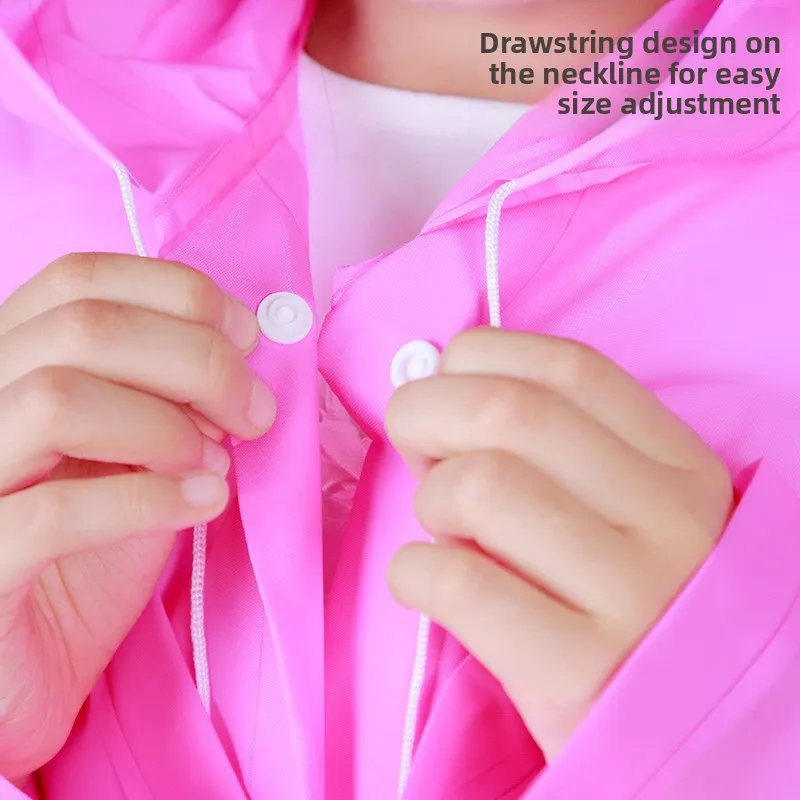 معطف واق من المطر للأطفال غير القابل للتصرف بالجملة للسفر، متوفر في المخزون، مقاوم للرياح ومقاوم للماء، معطف واق من المطر EVA سميك من قطعة واحدة