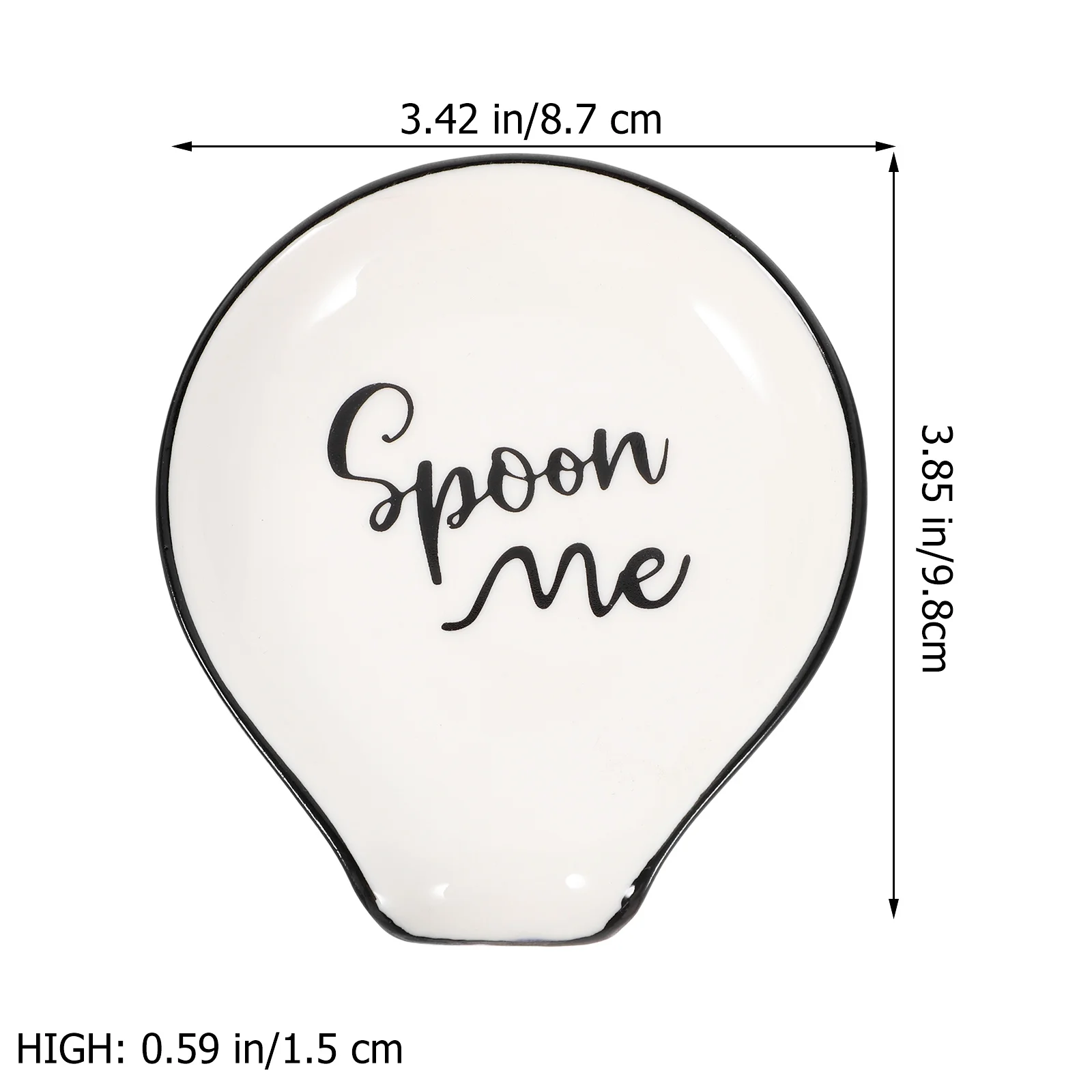 ملعقة سيراميك، ملحقات المطبخ، سطح أملس، بدون لدغ، مناسبة لمطعم المقهى العائلي، مسند ملعقة سيراميك