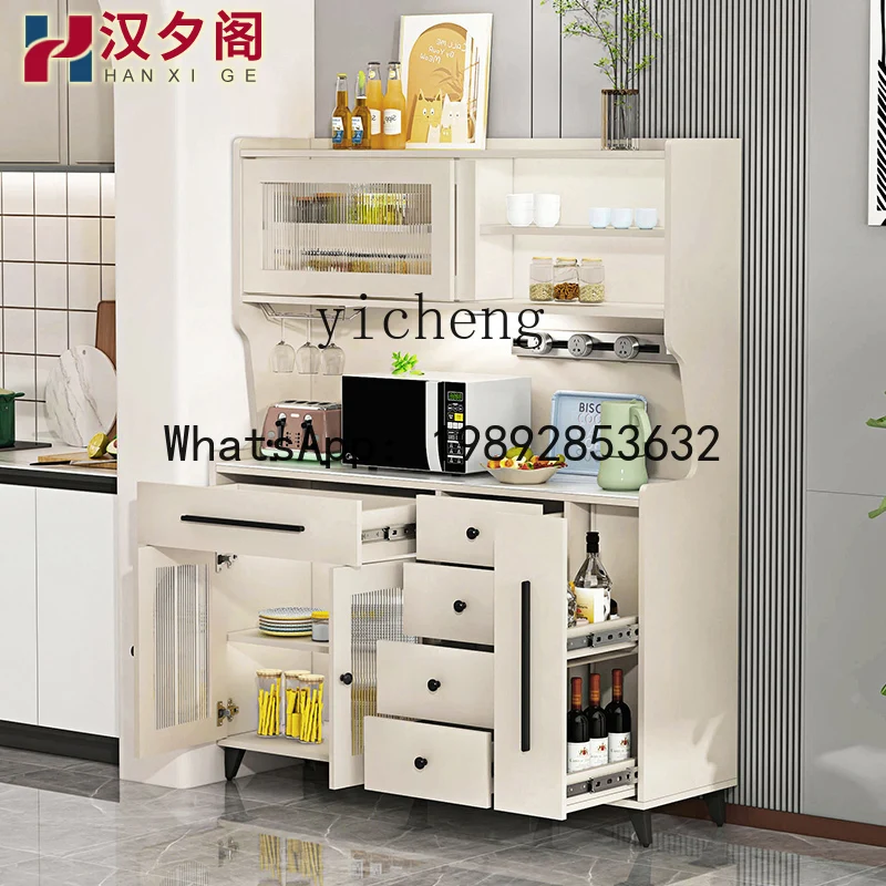 rock slab dining side wine cabinet integrated wall high cabinet kitchen cupboard