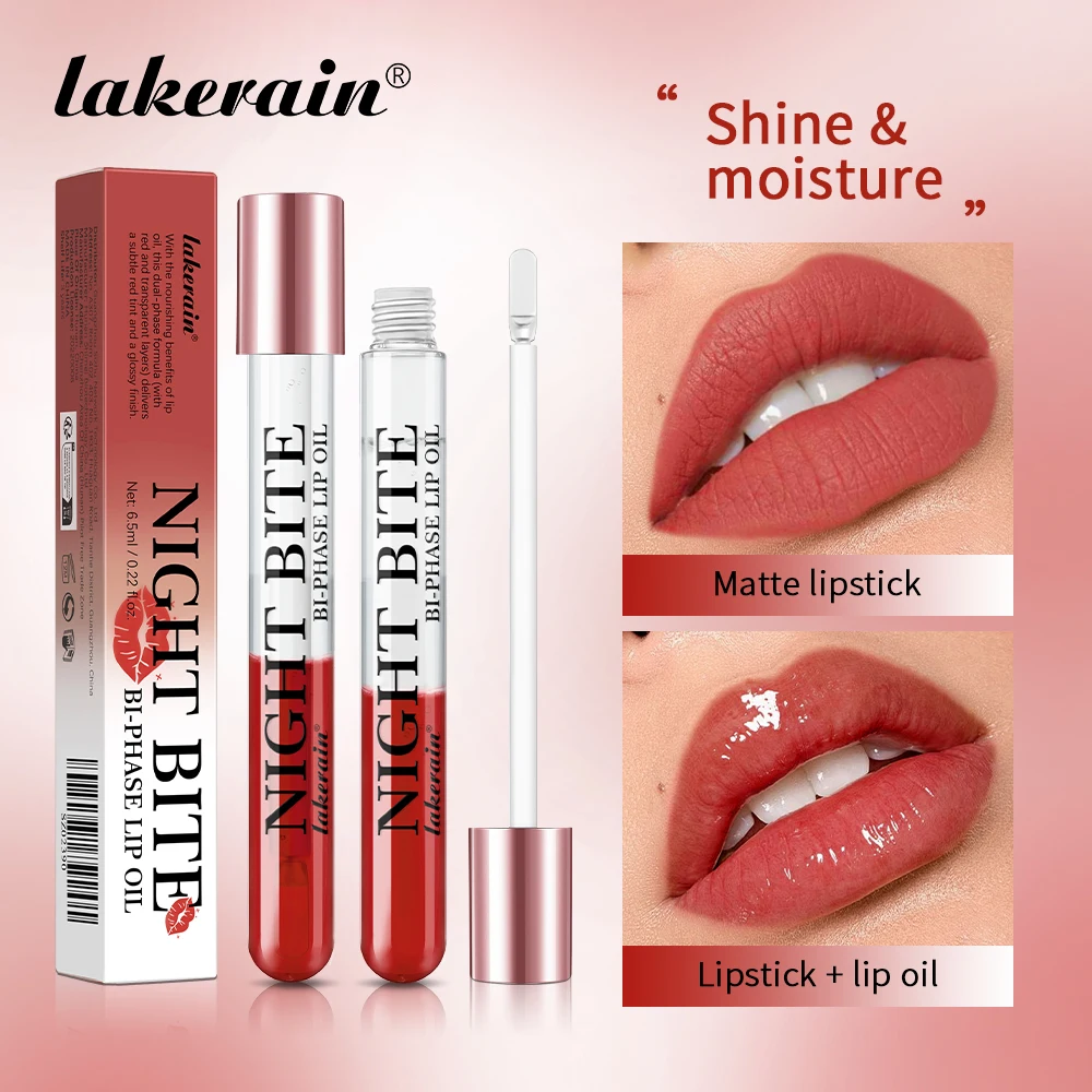 

Lip Oil Moisturizing Bi-phase Glossy Lip Oil Makeup Moisturizing Long Lasting Lip Oil Beauty Lip Care For Soft Shiny Lips