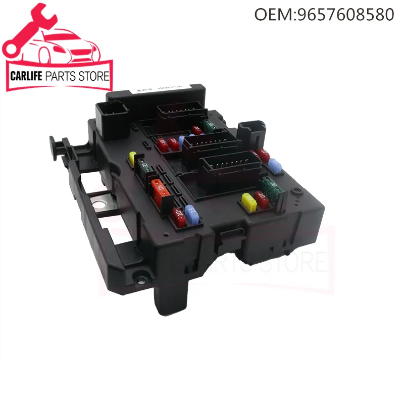 New 9657608780 9657608580 6500Y1 6500Y0 Fuse Box Assembly For Citroen C3 C5 C8 Xsara Peugeot 206 307 406 807 Car Accessories