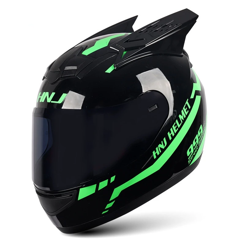 

Полный мотоциклетный шлем Kask Casco Moto Женская велосипедная Кепка Рог розовый мужской Мотокросс мотоциклетный шлем Casco De Moto HNJ939