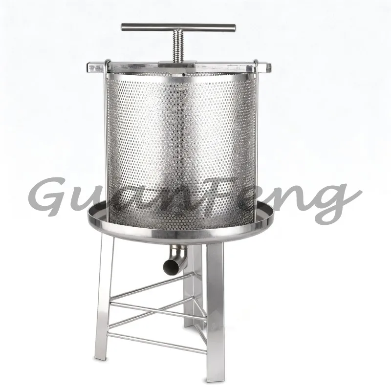 Stainless Steel Manual Squeezer Press Household Vegetable Dehydrator for Rice Wine Honey Cucumber Juicing